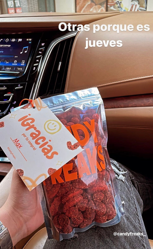 dulces enchilados Candy Freaks® para antojo en el carro